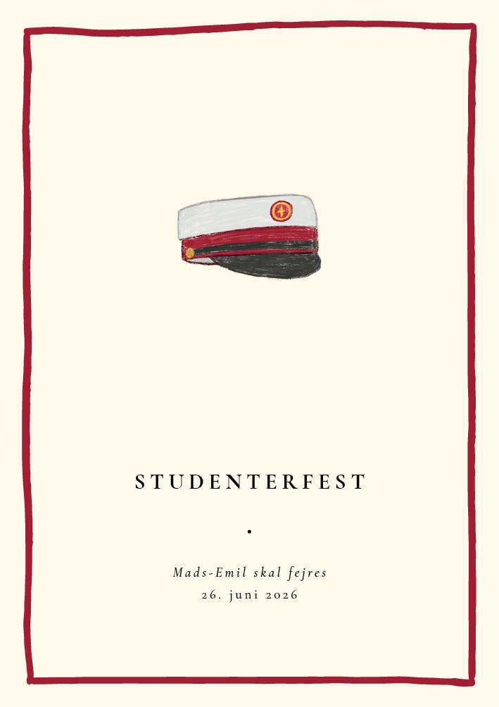 Studenterfest - Mads Emil Studenterfest Rød